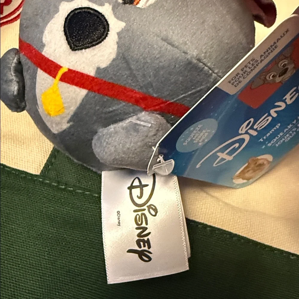 Disney Mickey and Disney Tramp Dog Toys - Squeaker AND 4 pk RAE DUNN- small 2”